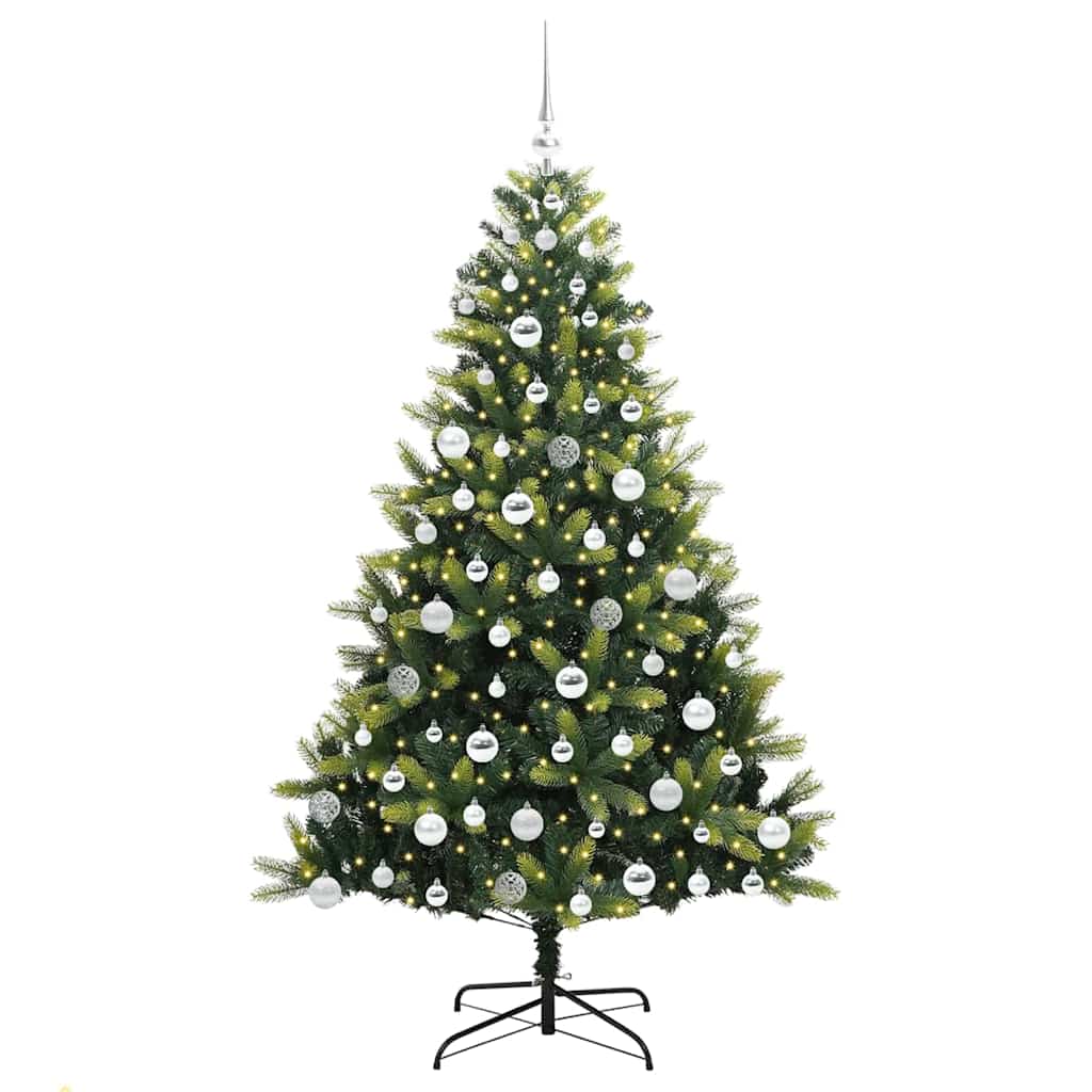 Albero di Natale Artificiale a Cerniera con 300 LED Verde