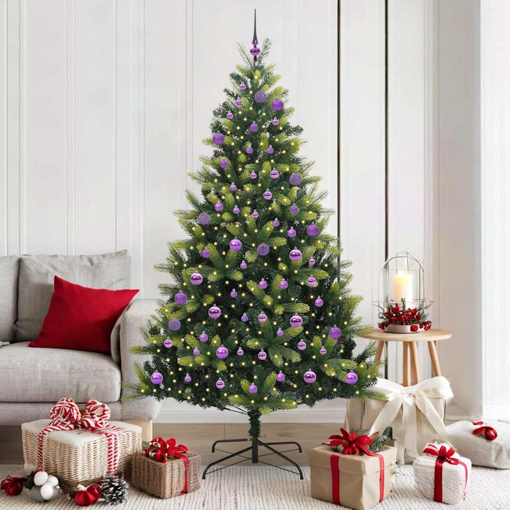 Albero di Natale Artificiale a Cerniera con 300 LED Verde