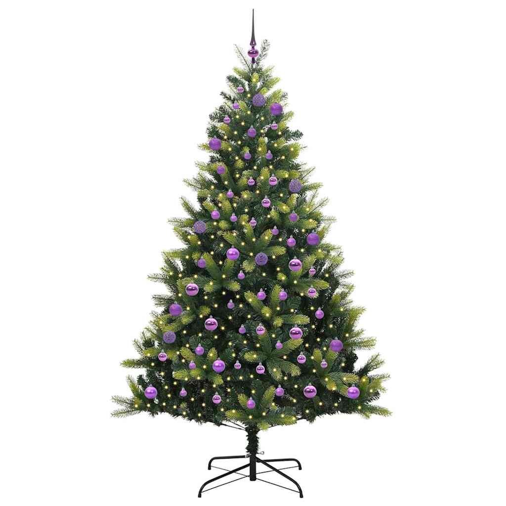 Albero di Natale Artificiale a Cerniera con 300 LED Verde