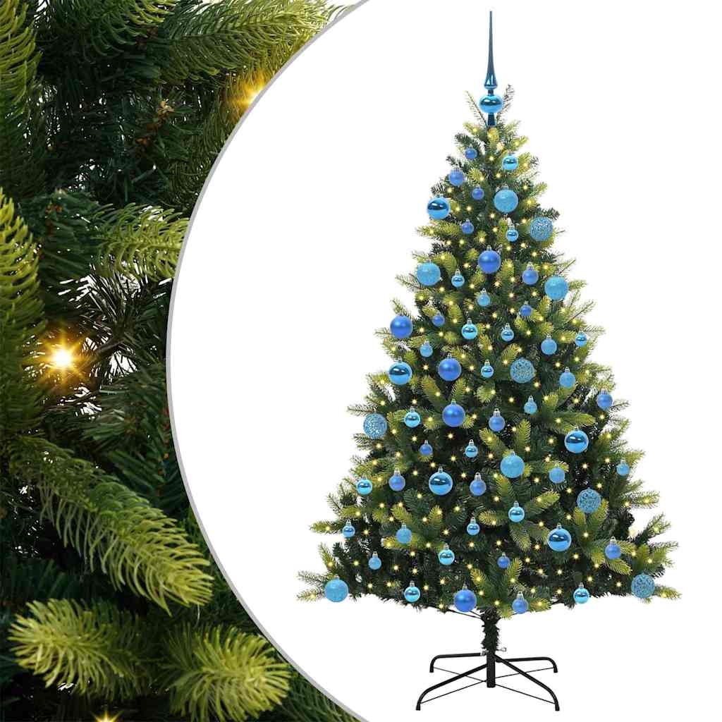 Albero di Natale Artificiale a Cerniera con 300 LED Verde