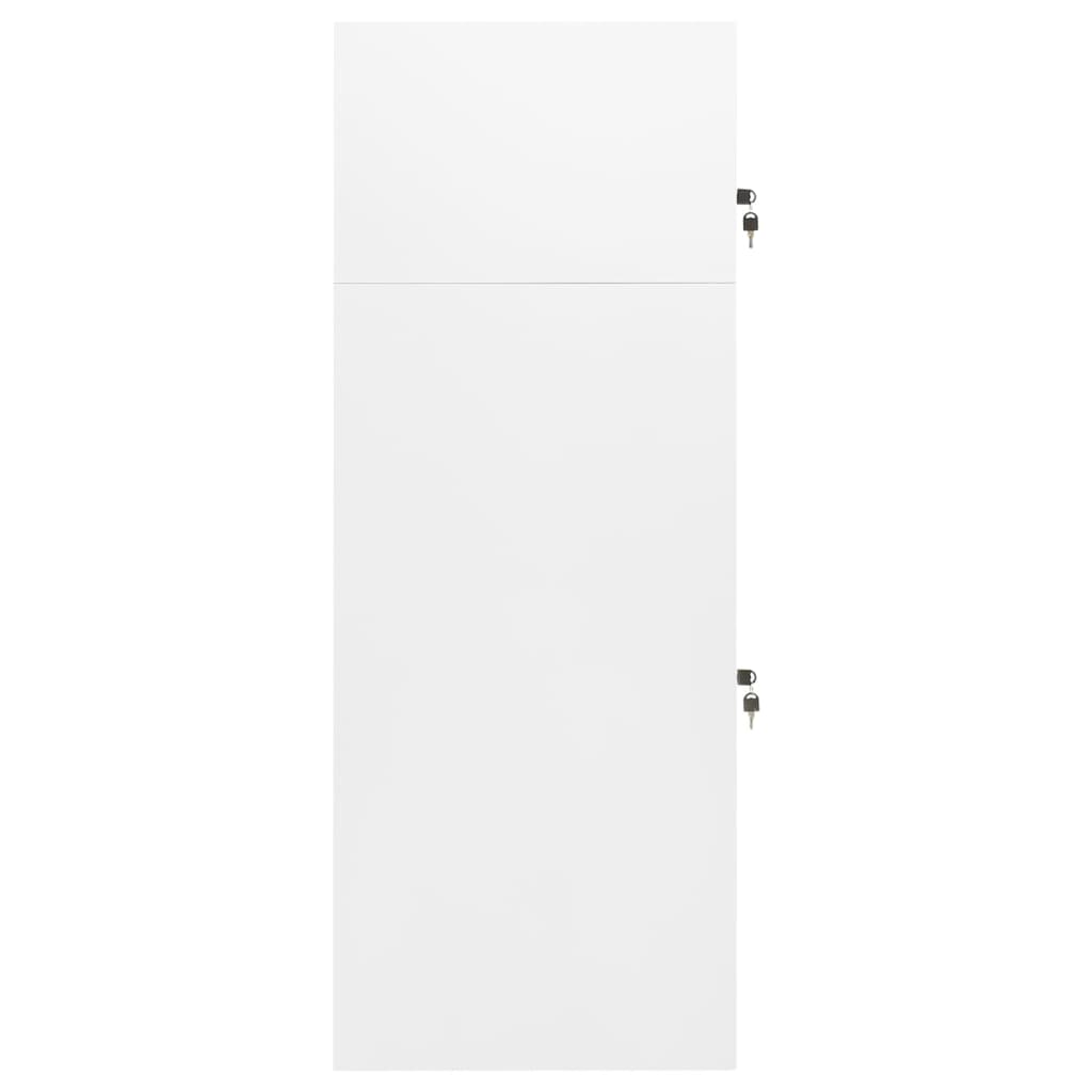 Armadietto per Sella Bianco 53x53x140 cm in Acciaio