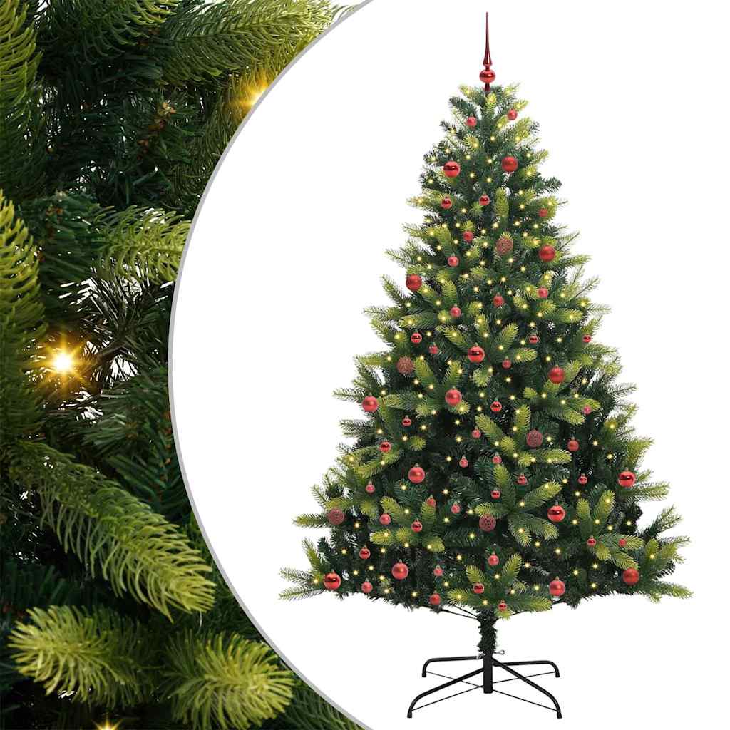 Albero di Natale Artificiale a Cerniera con 300 LED Verde