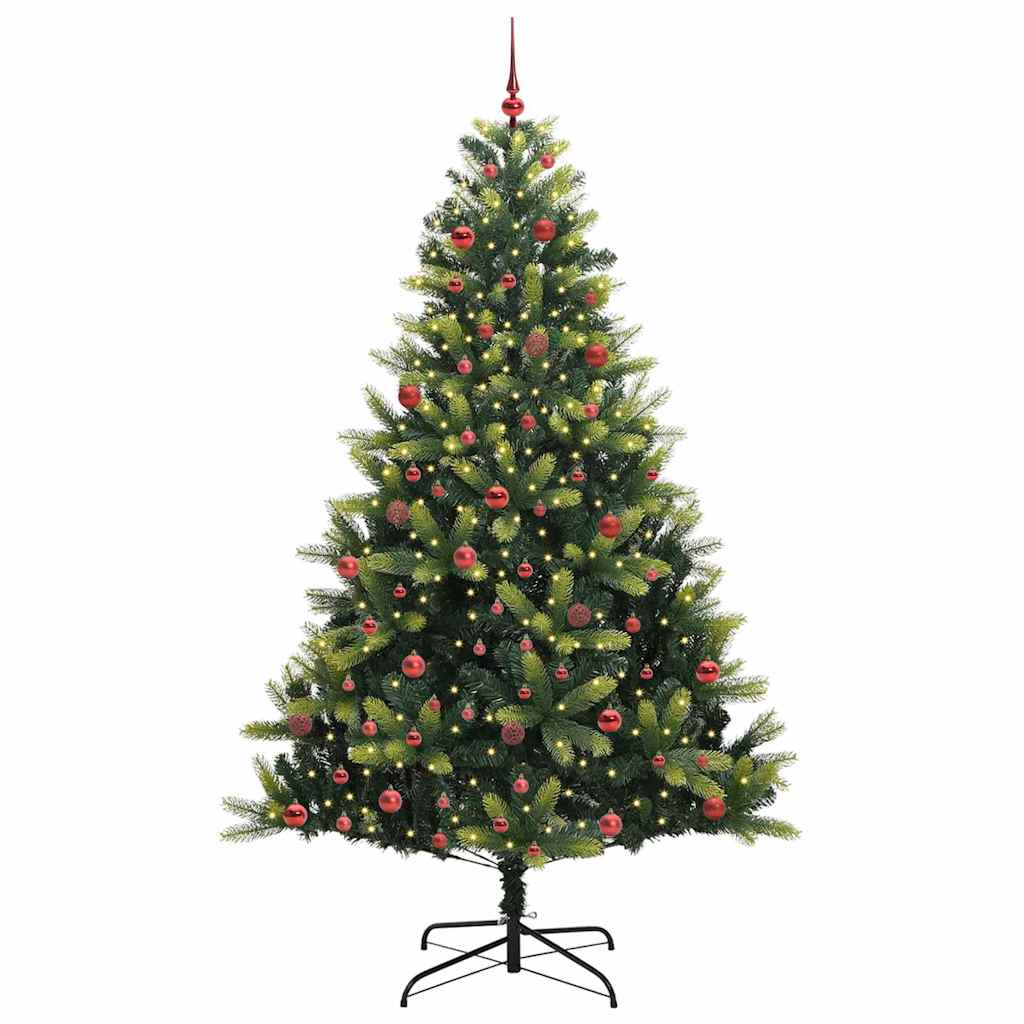 Albero di Natale Artificiale a Cerniera con 300 LED Verde