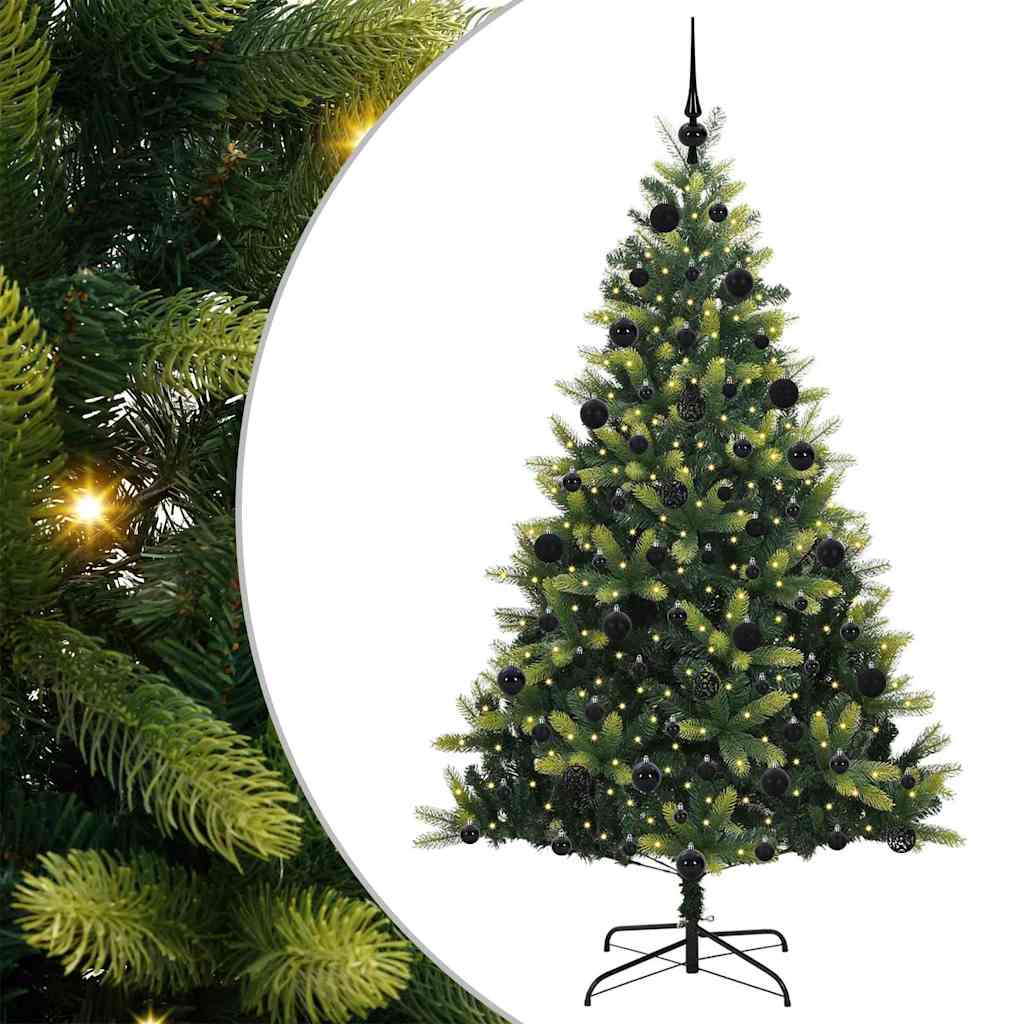 Albero di Natale Artificiale a Cerniera con 300 LED Verde