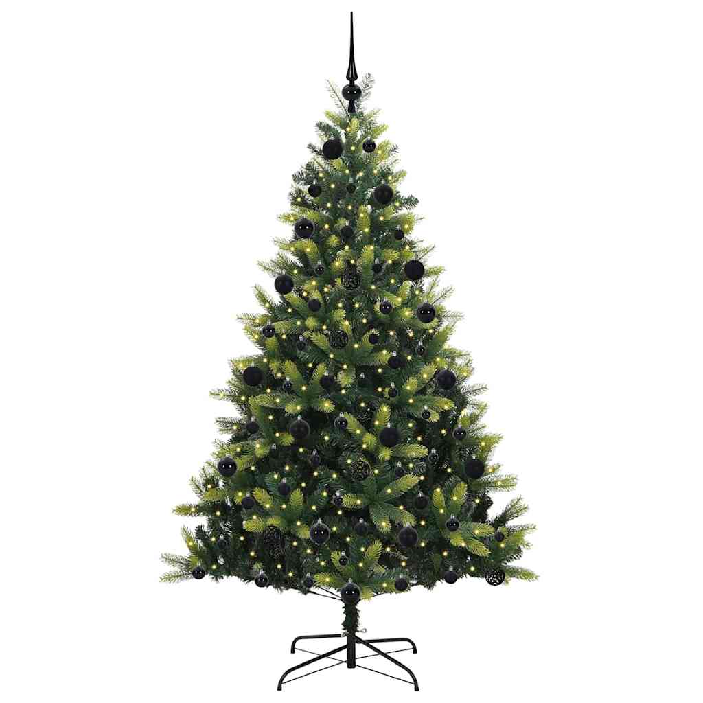 Albero di Natale Artificiale a Cerniera con 300 LED Verde