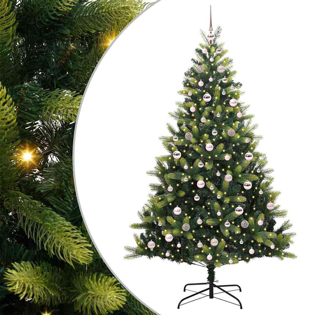 Albero di Natale Artificiale a Cerniera con 300 LED Verde