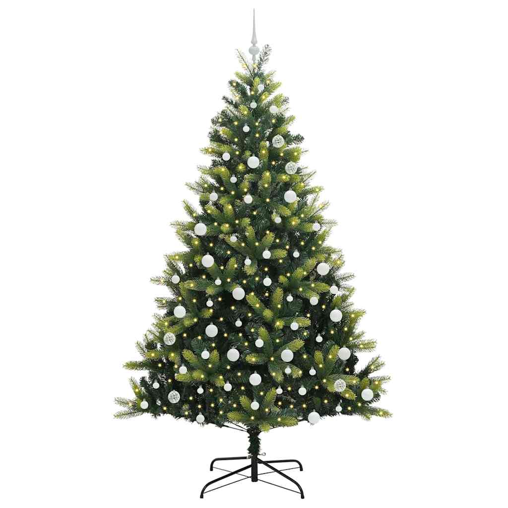 Albero di Natale Artificiale a Cerniera con 300 LED Verde