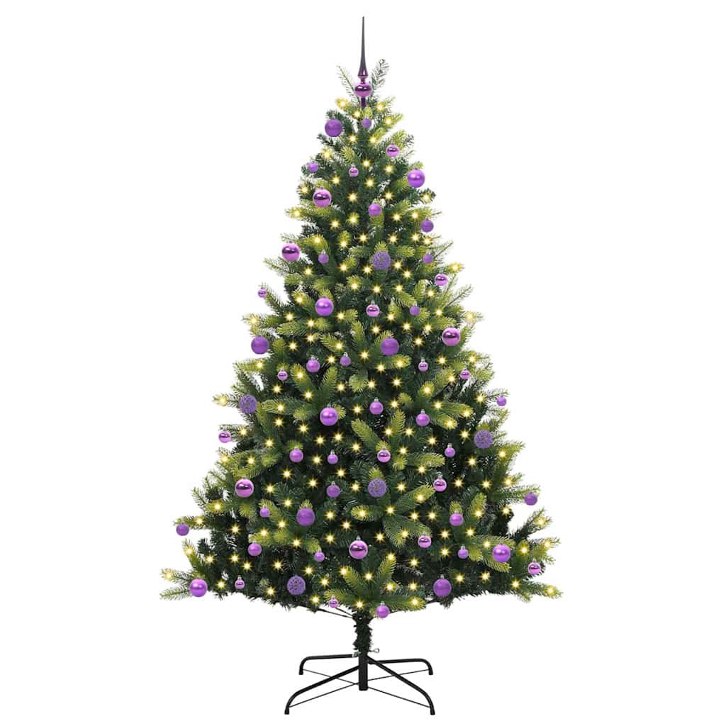 Albero di Natale Artificiale a Cerniera con 300 LED Verde