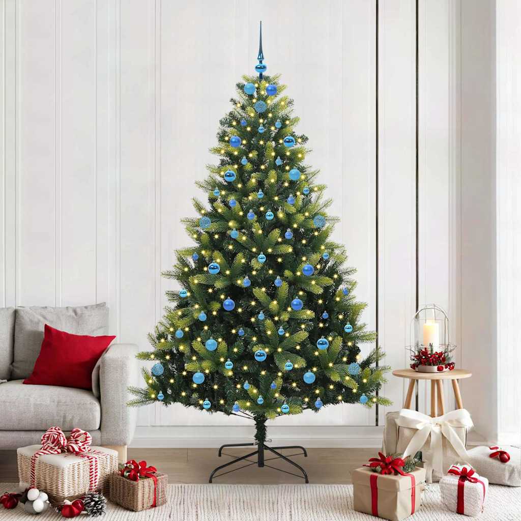 Albero di Natale Artificiale a Cerniera con 300 LED Verde