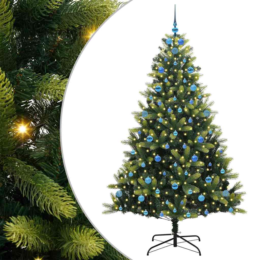Albero di Natale Artificiale a Cerniera con 300 LED Verde