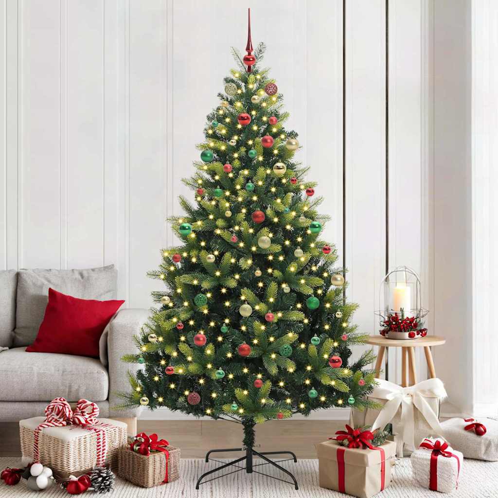 Albero di Natale Artificiale a Cerniera con 300 LED Verde