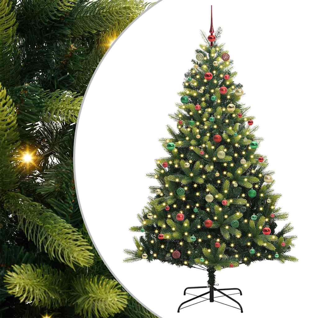 Albero di Natale Artificiale a Cerniera con 300 LED Verde