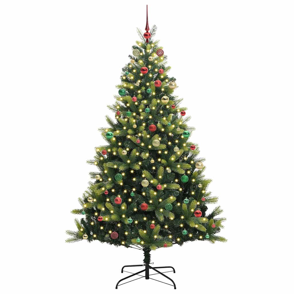 Albero di Natale Artificiale a Cerniera con 300 LED Verde