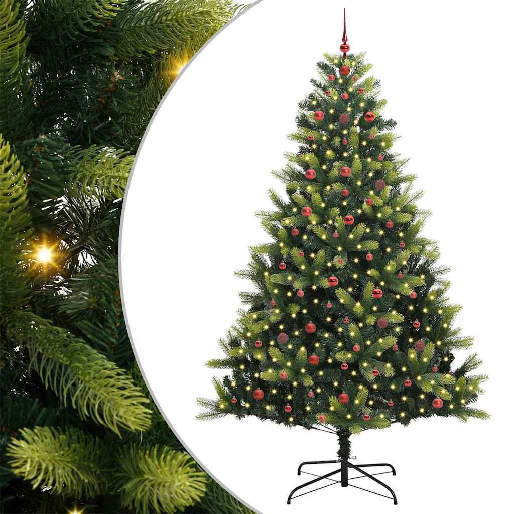 Albero di Natale Artificiale a Cerniera con 300 LED Verde