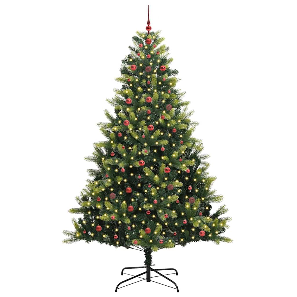 Albero di Natale Artificiale a Cerniera con 300 LED Verde
