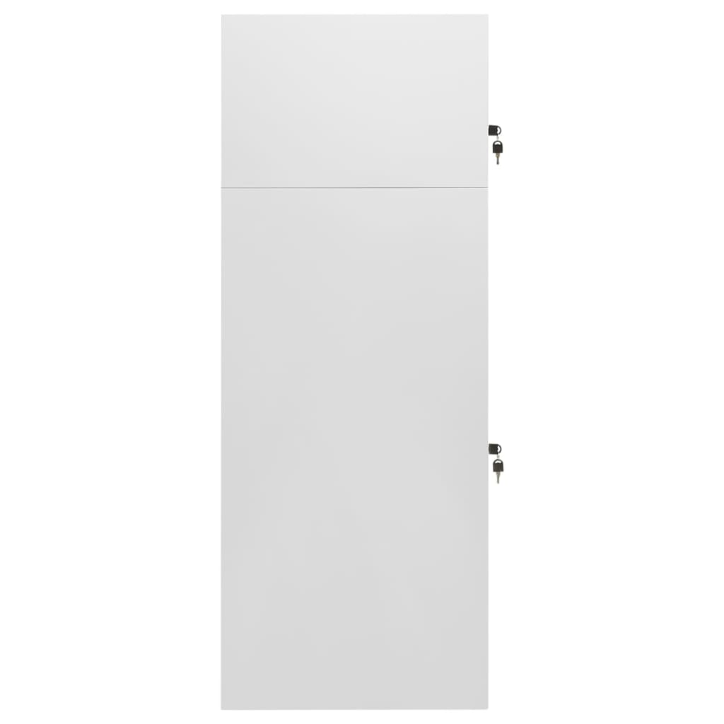 Armadietto per Sella Grigio Chiaro 53x53x140 cm in Acciaio