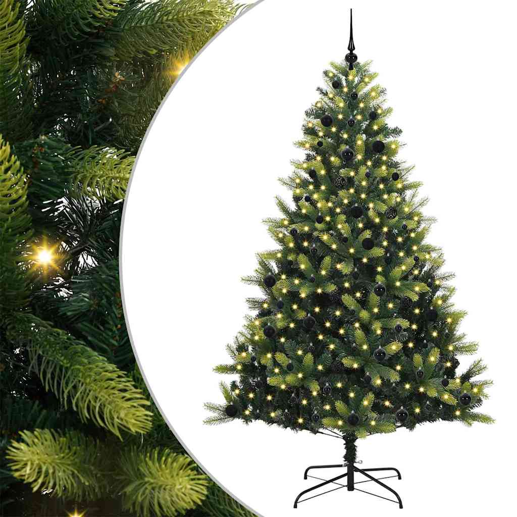 Albero di Natale Artificiale a Cerniera con 300 LED Verde