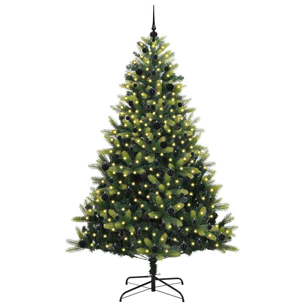 Albero di Natale Artificiale a Cerniera con 300 LED Verde