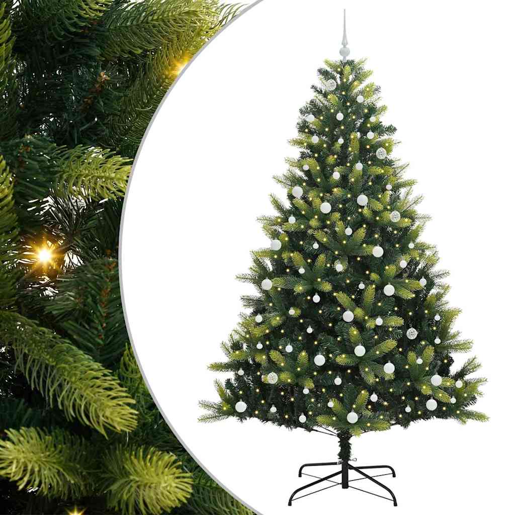 Albero di Natale Artificiale a Cerniera con 300 LED Verde