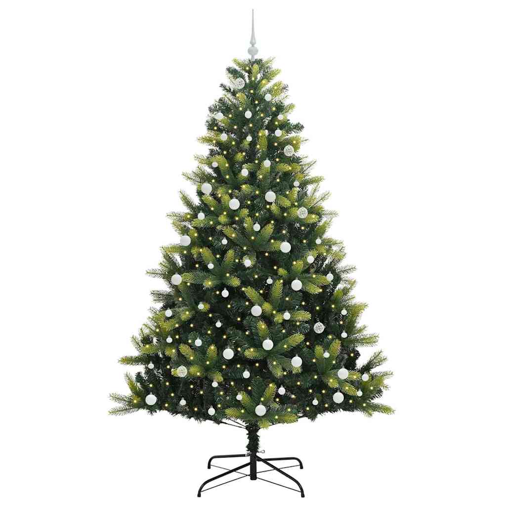 Albero di Natale Artificiale a Cerniera con 300 LED Verde