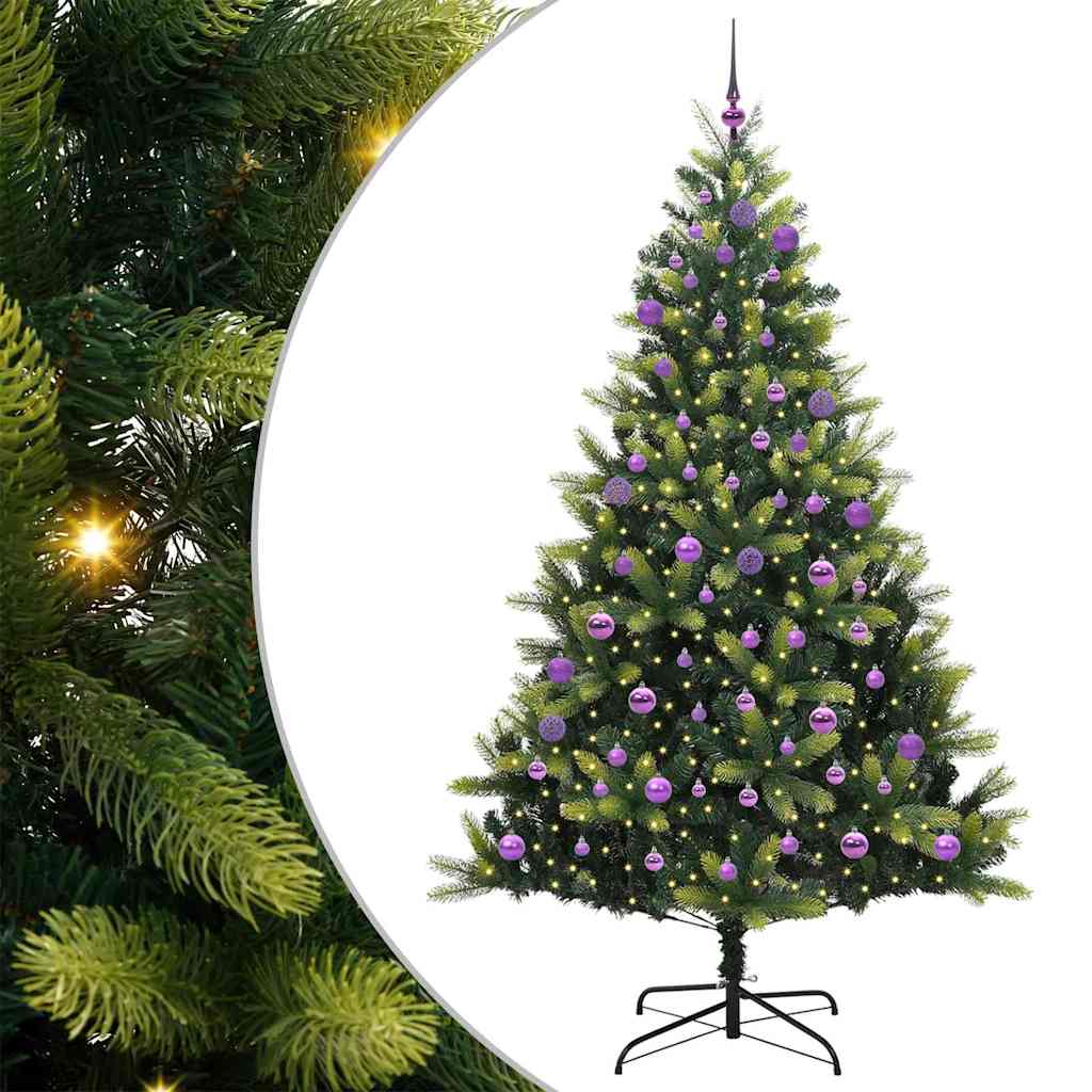 Albero di Natale Artificiale a Cerniera con 300 LED Verde
