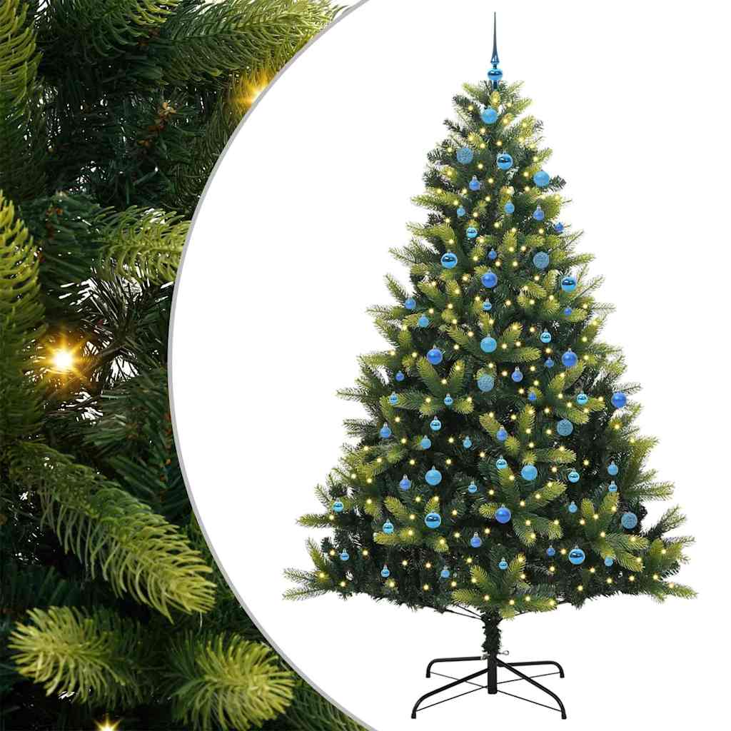 Albero di Natale Artificiale a Cerniera con 300 LED Verde