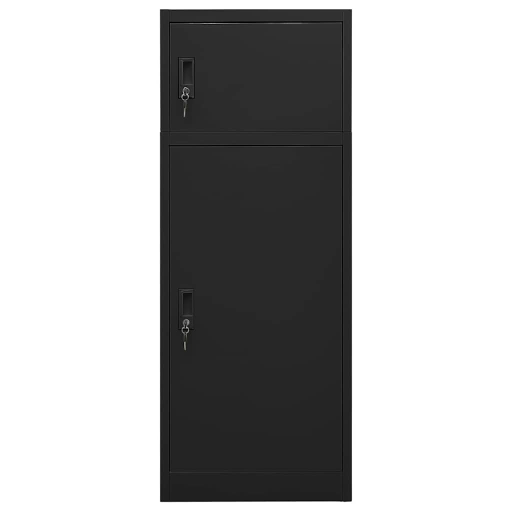 Armadietto per Sella Nero 53x53x140 cm in Acciaio
