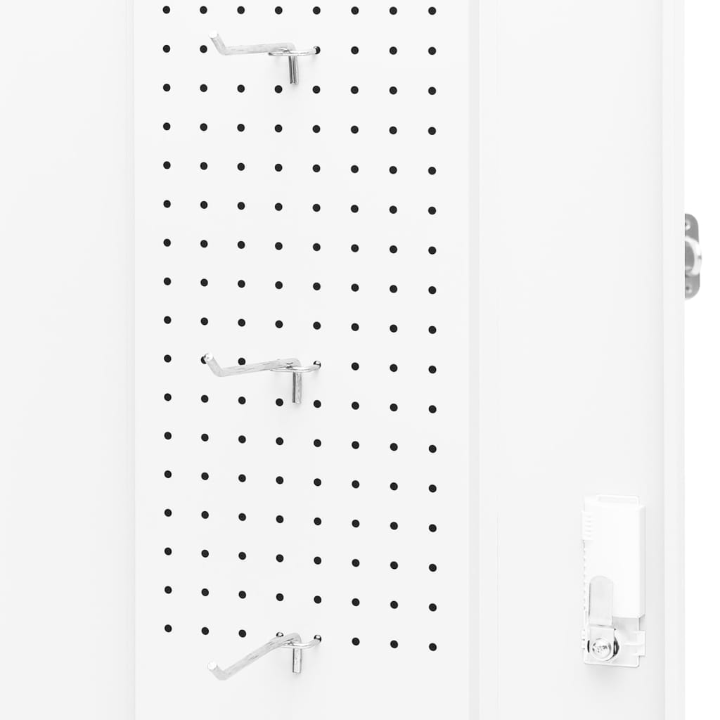Armadio Porta Sella Bianco 53x53x105 cm in Acciaio