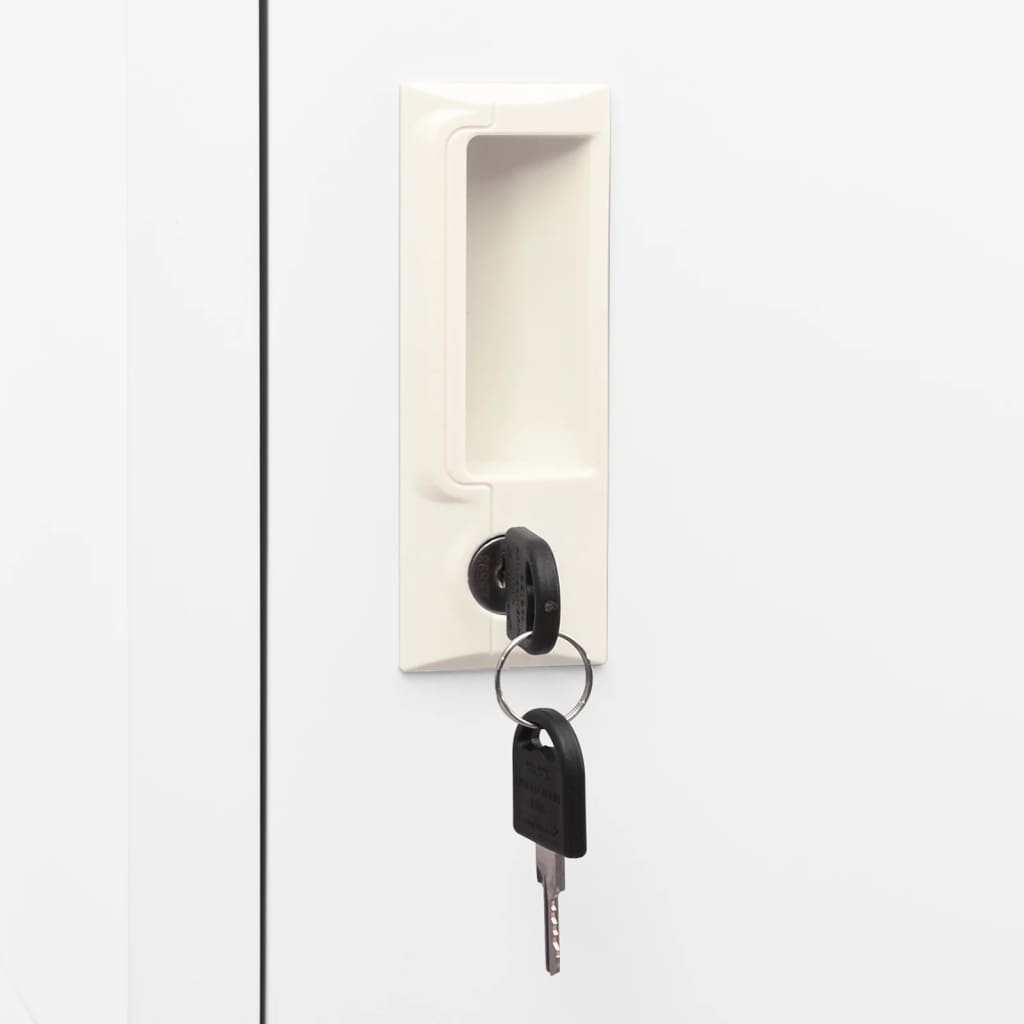 Armadio Porta Sella Bianco 53x53x105 cm in Acciaio
