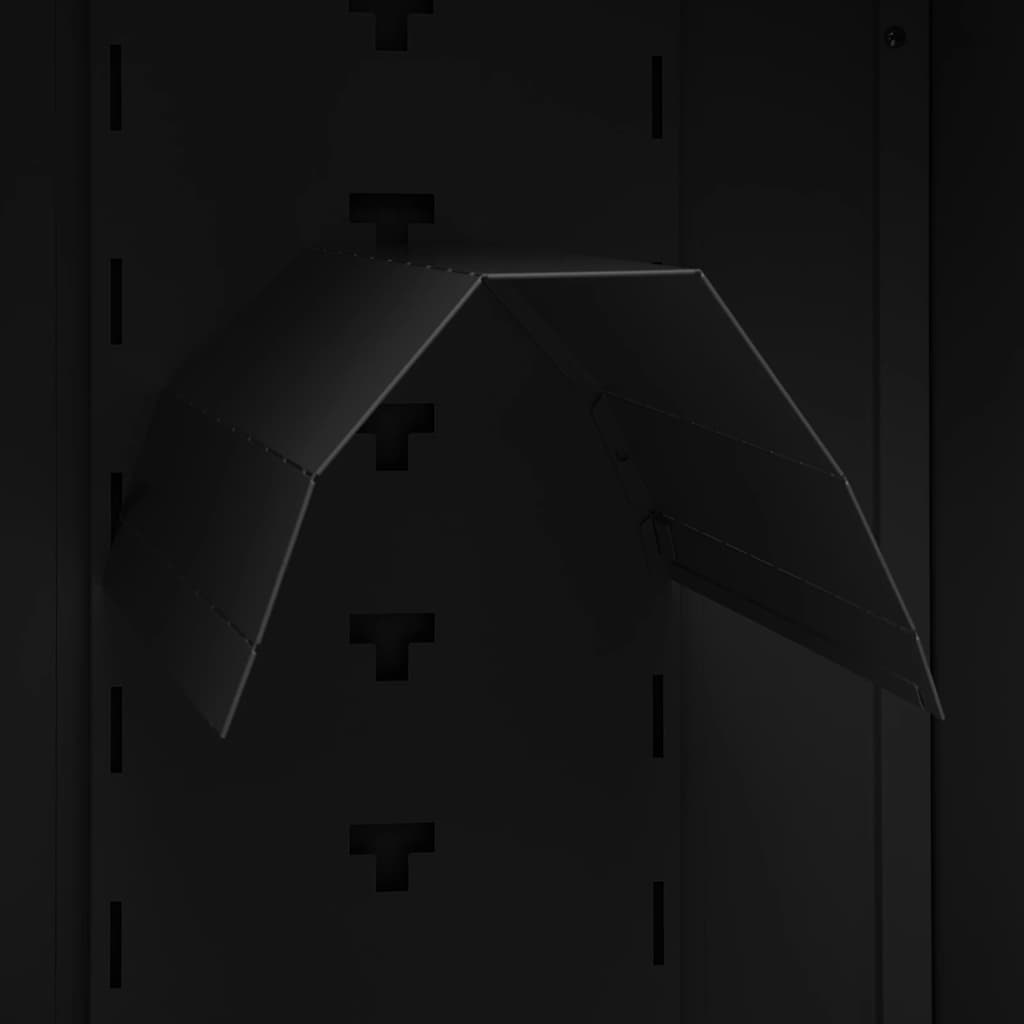 Armadio Porta Sella Nero 53x53x105 cm in Acciaio