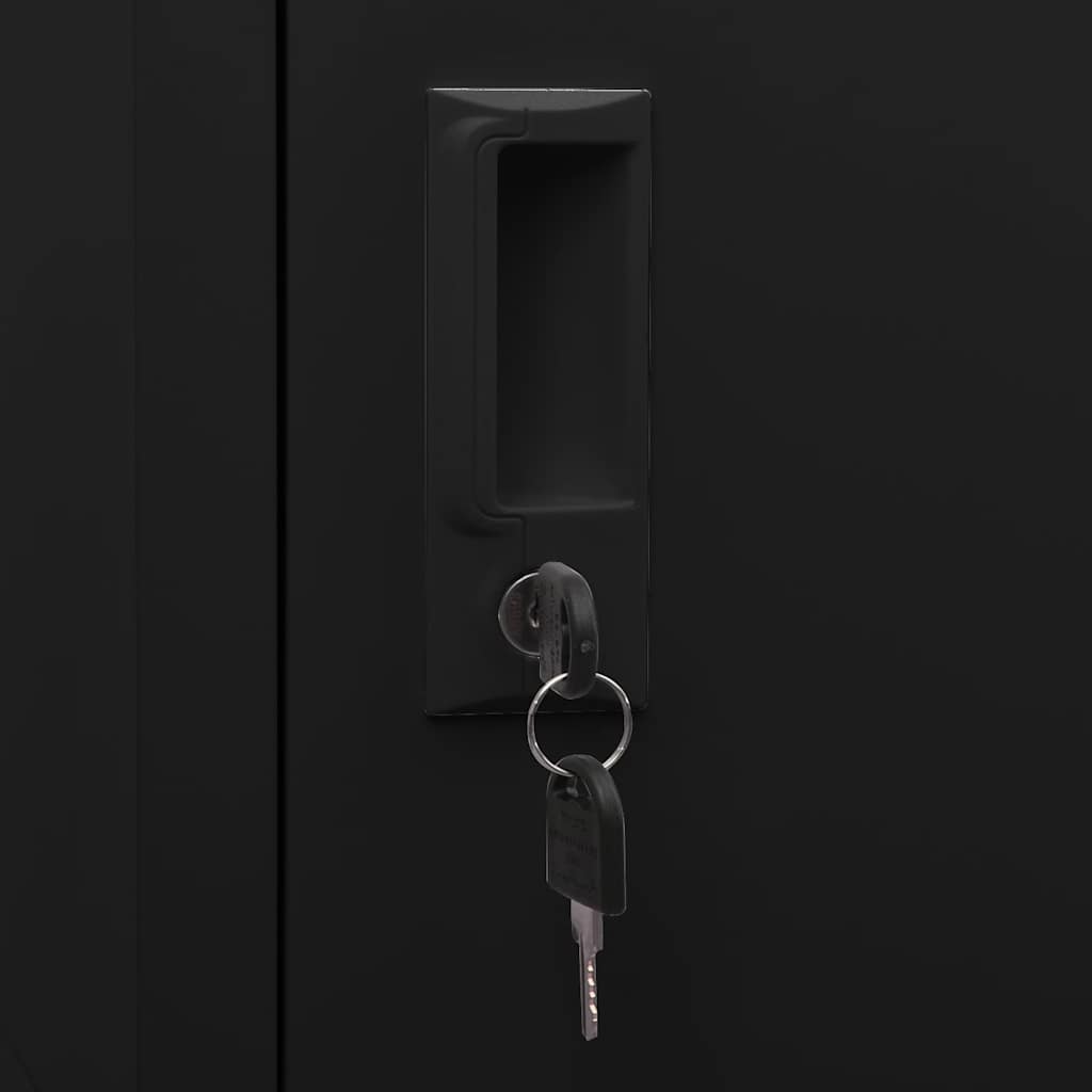 Armadio Porta Sella Nero 53x53x105 cm in Acciaio