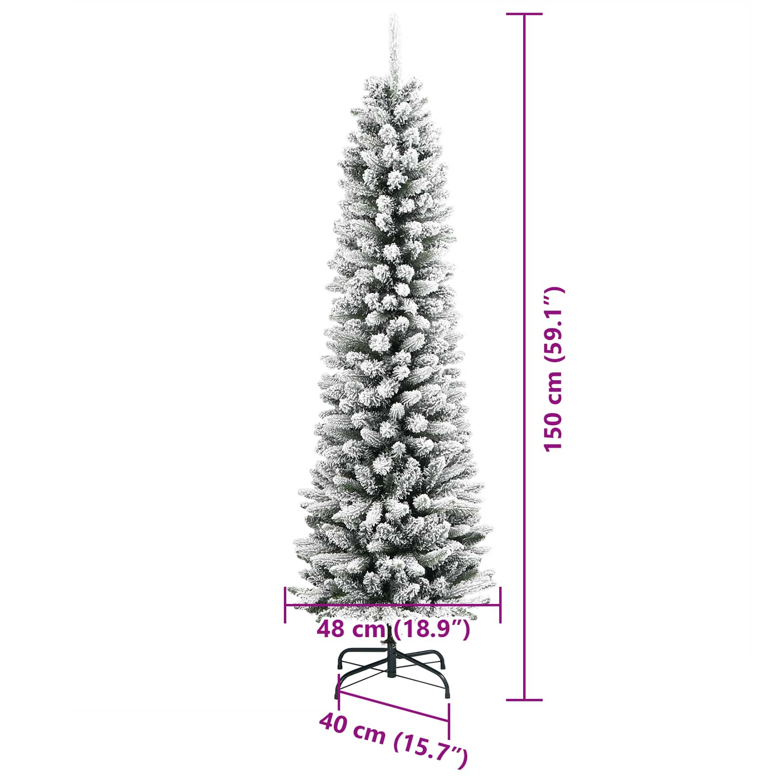 Albero di Natale artificiale Bianco 150 cm