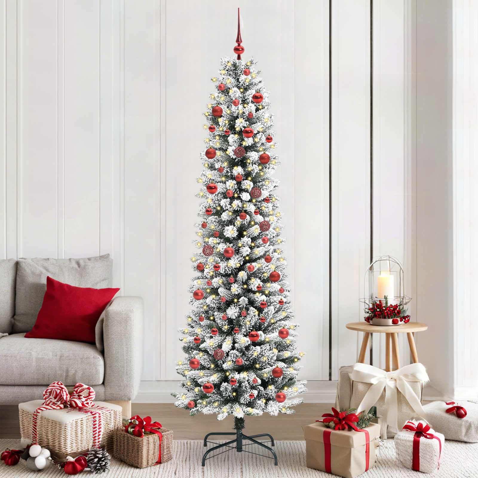 Albero di Natale artificiale Bianco 210 cm