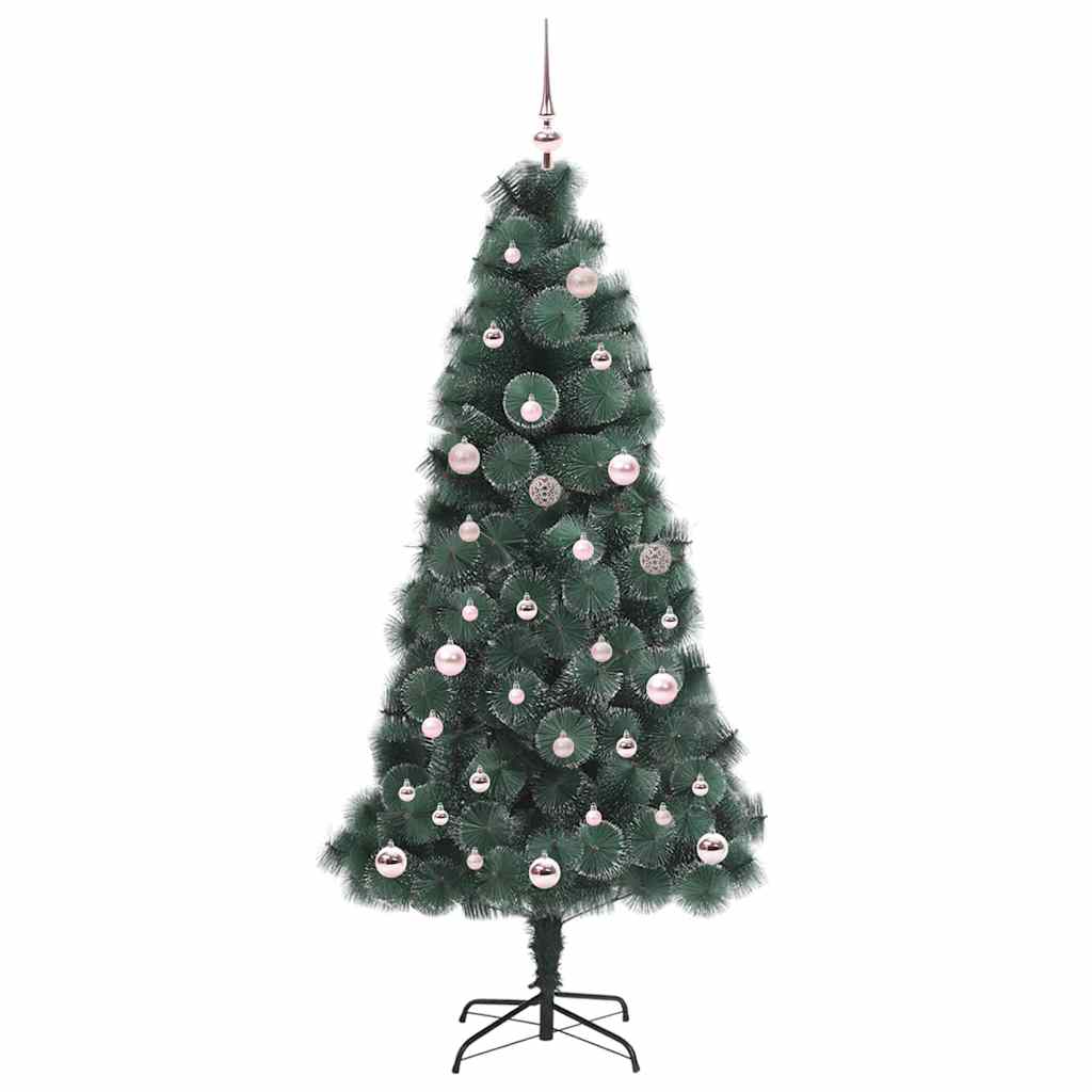 Albero di Natale artificiale pre-lit con set di palline Verde