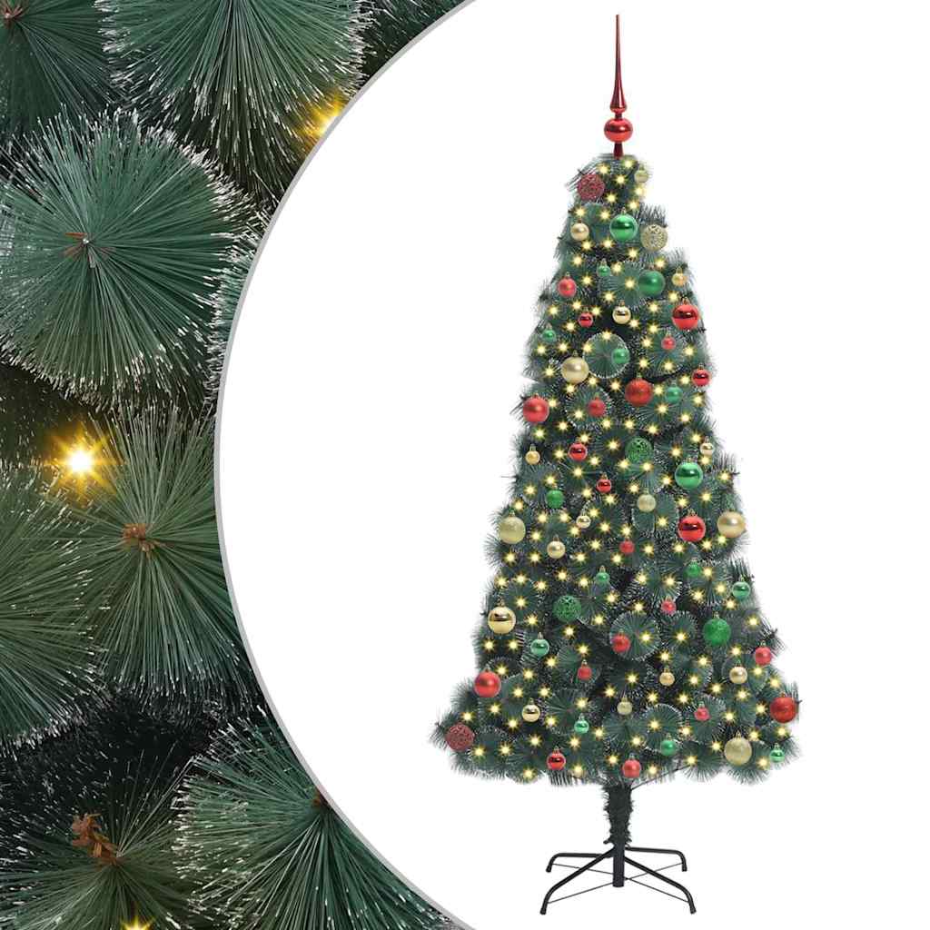 Albero di Natale artificiale illuminato con set di palline PET