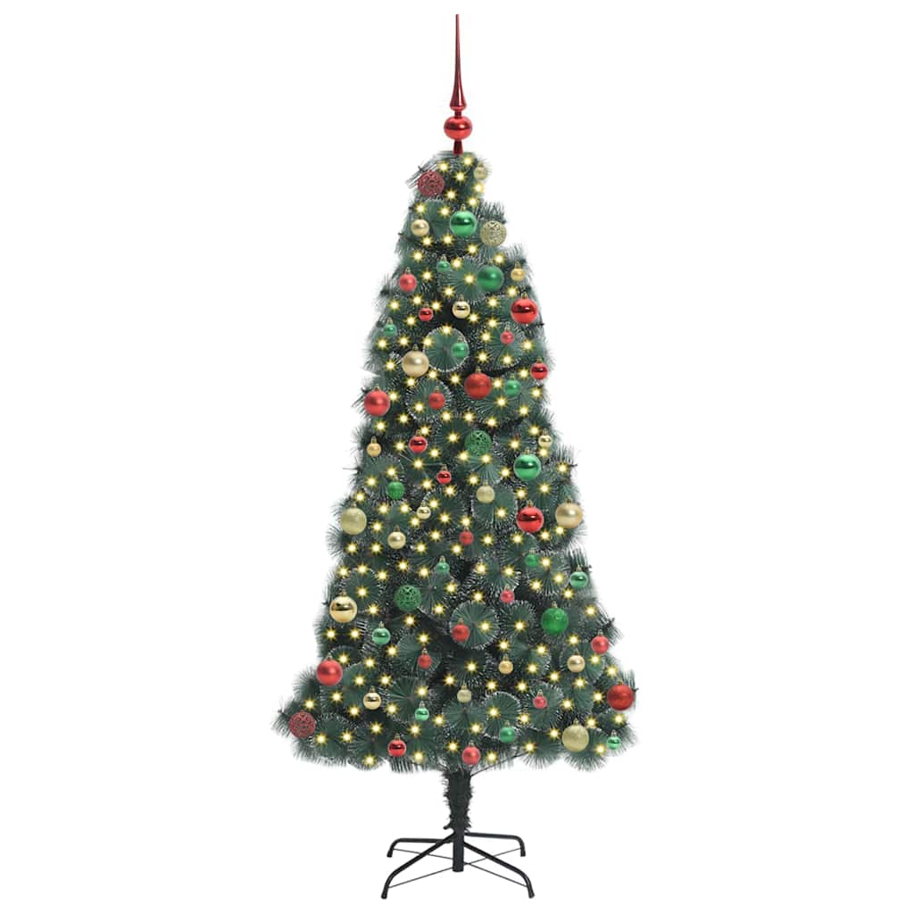 Albero di Natale artificiale illuminato con set di palline PET