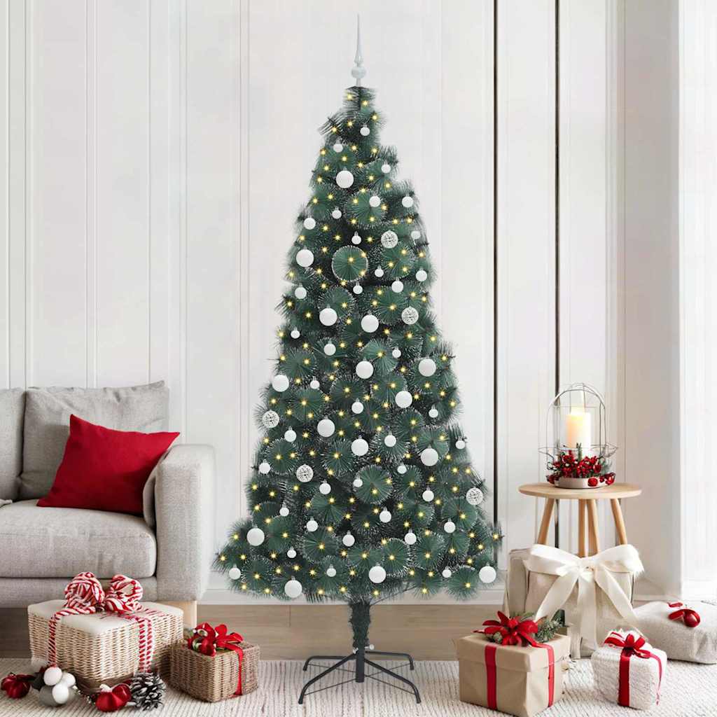 Albero di Natale artificiale illuminato con set di palline PET