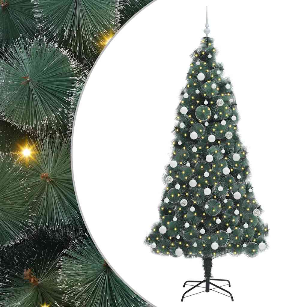 Albero di Natale artificiale illuminato con set di palline PET