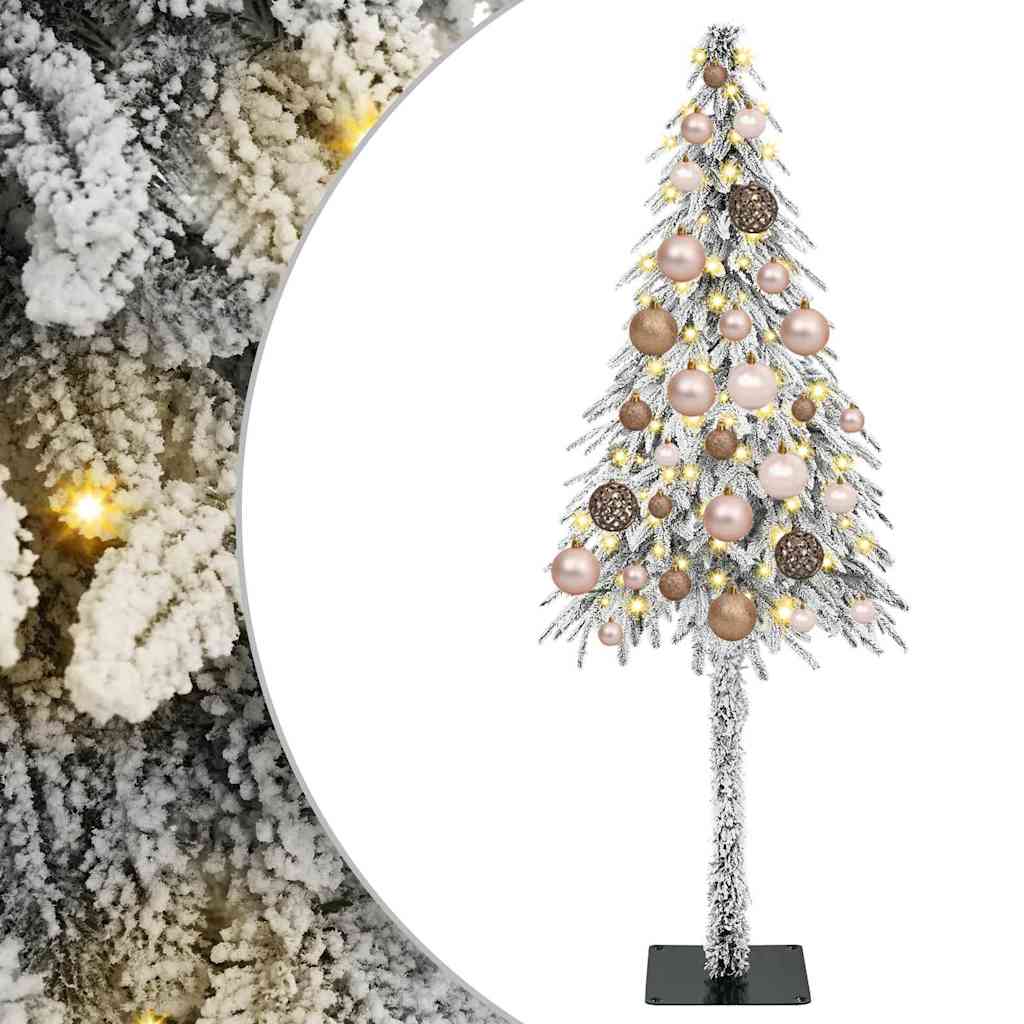 Albero di Natale con 150 LED Bianco 120 cm PE e Acciaio