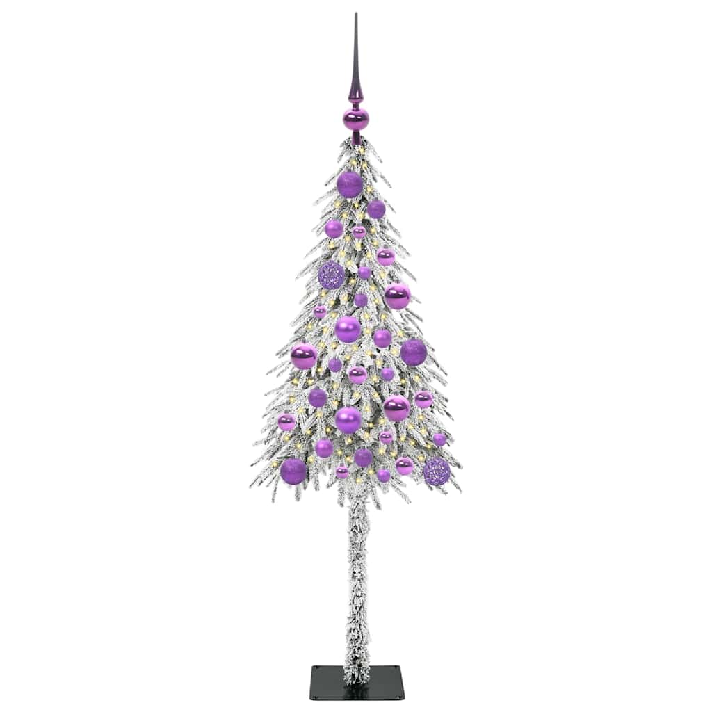 Albero di Natale con 150 LED Bianco 120 cm PE e Acciaio