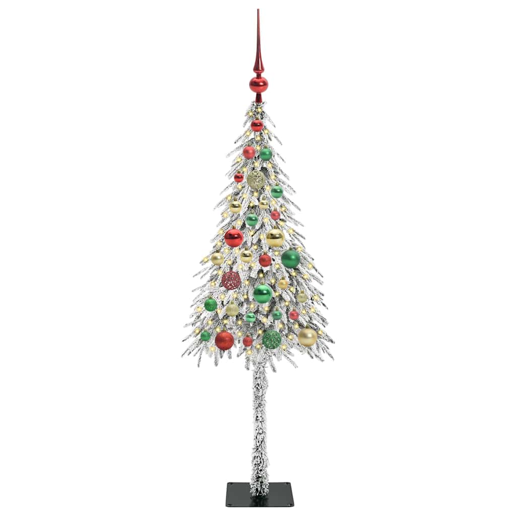 Albero di Natale con 150 LED Bianco 120 cm PE e Acciaio