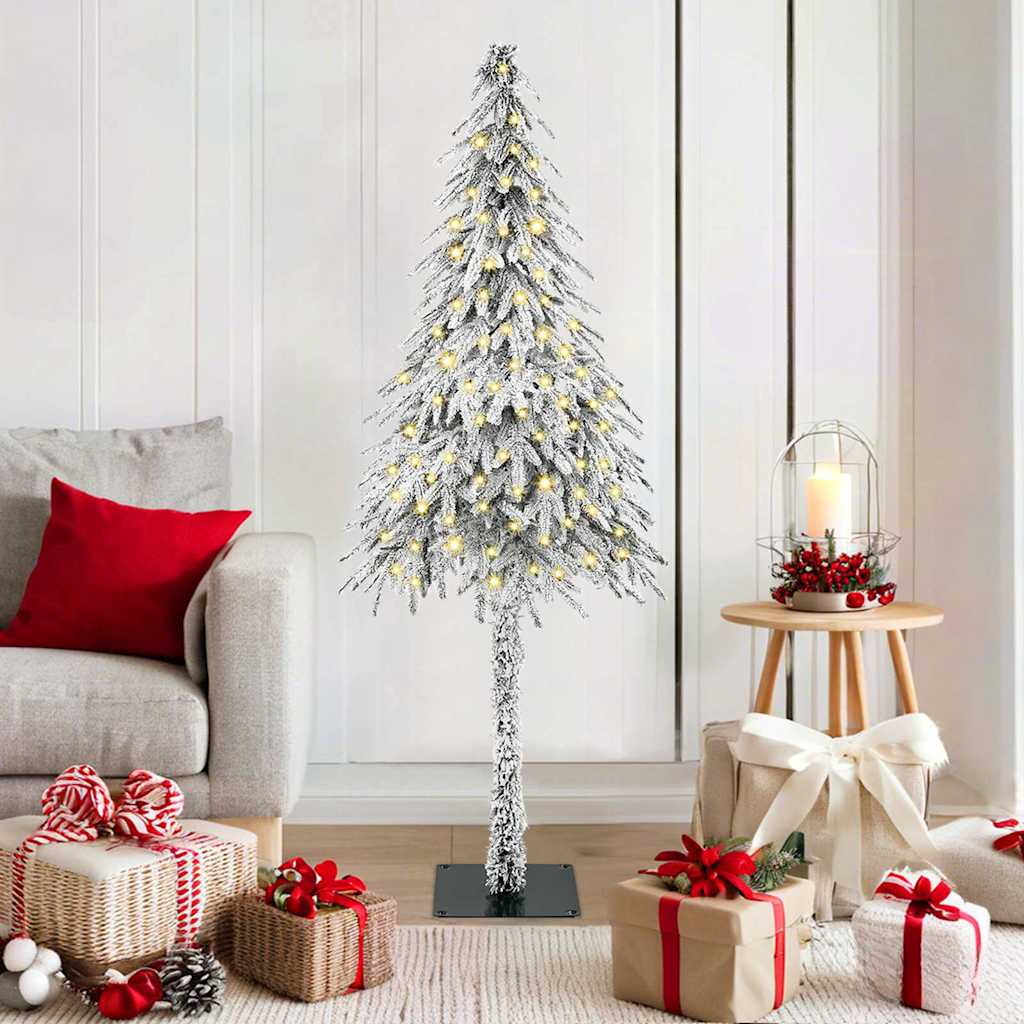 Albero di Natale Bianco 150 cm PE e Acciaio