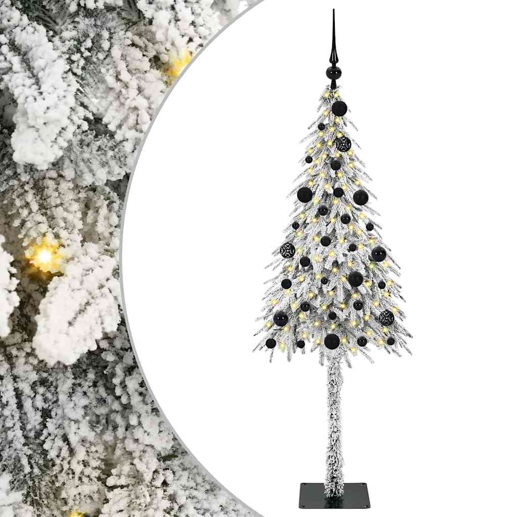 Albero di Natale con 150 LED Bianco 150 cm PE e Acciaio