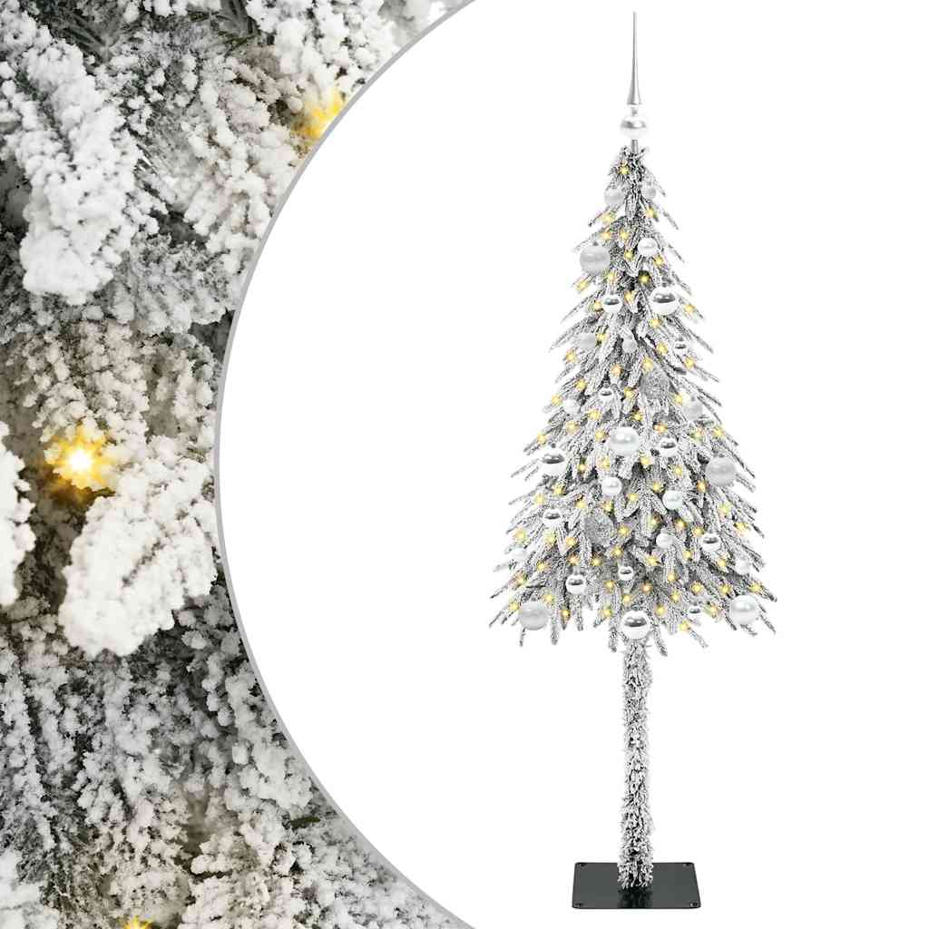 Albero di Natale con 150 LED Bianco 150 cm PE e Acciaio