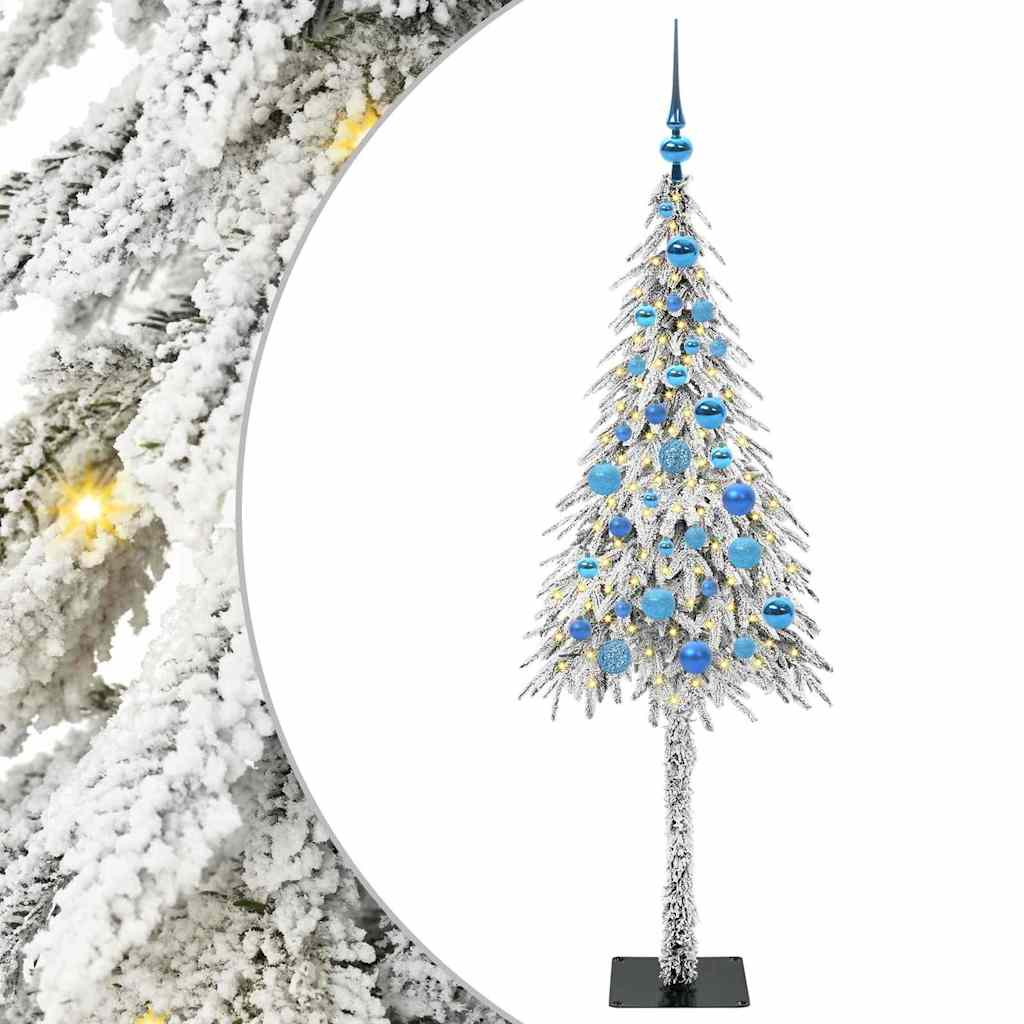 Albero di Natale con 150 LED Bianco 150 cm PE e Acciaio