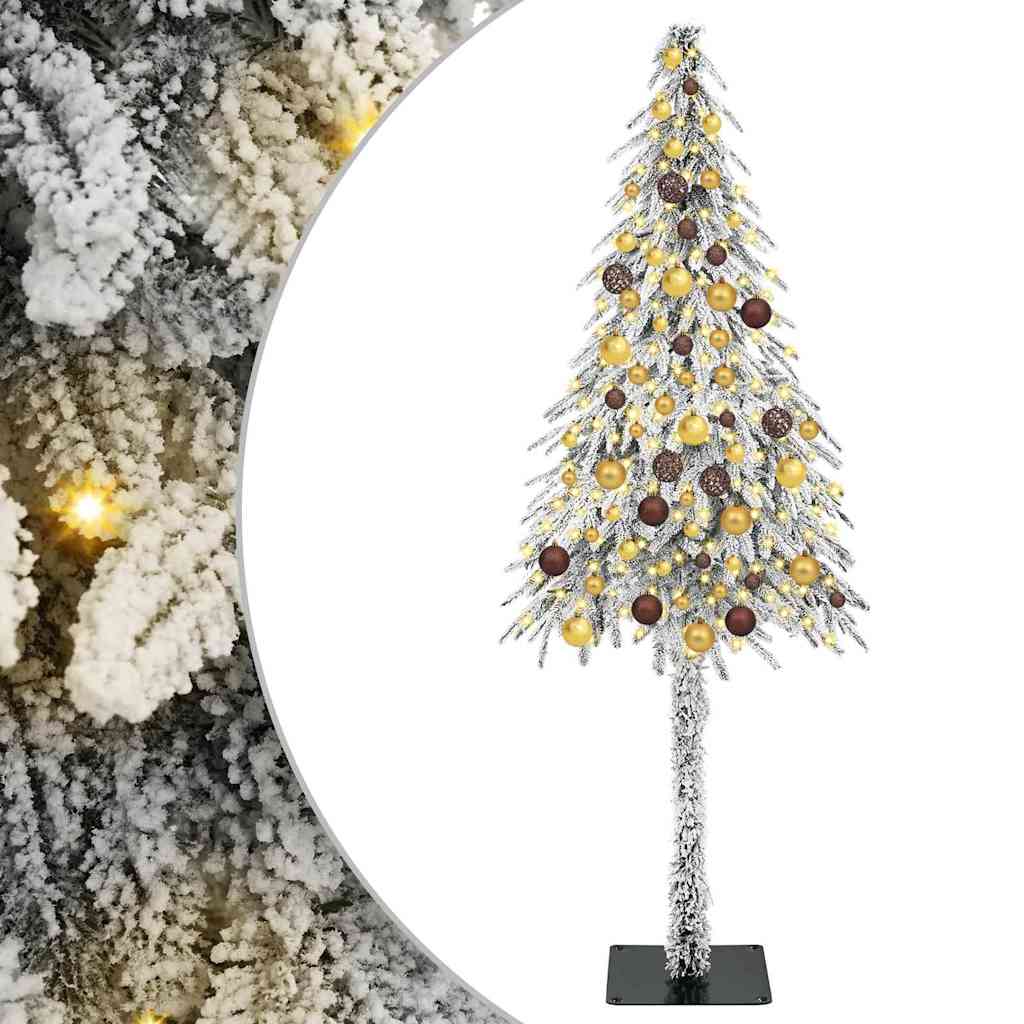 Albero di Natale con 300 LED Bianco 180 cm PE e Acciaio