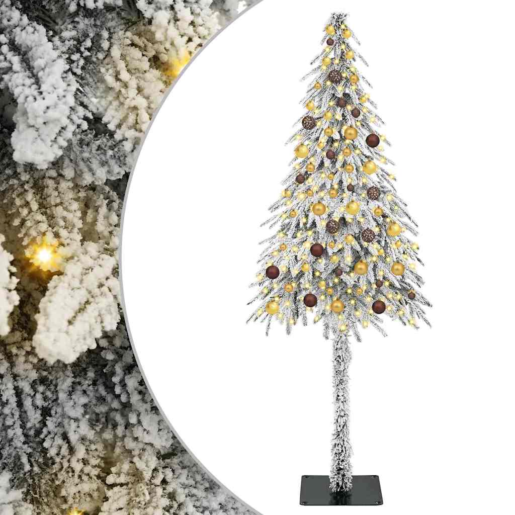 Albero di Natale con 300 LED Bianco 210 cm PE e Acciaio