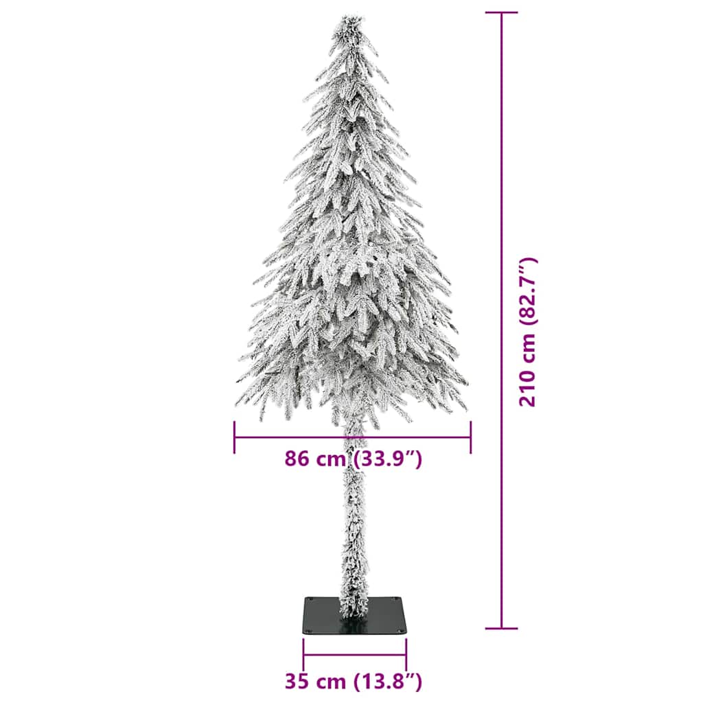 Albero di Natale con 300 LED Bianco 210 cm PE e Acciaio