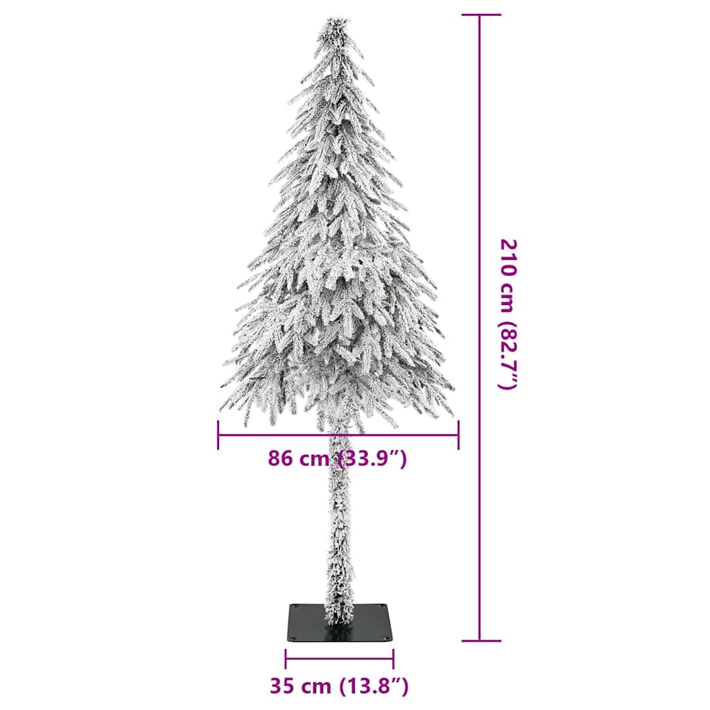 Albero di Natale con 300 LED Bianco 210 cm PE e Acciaio