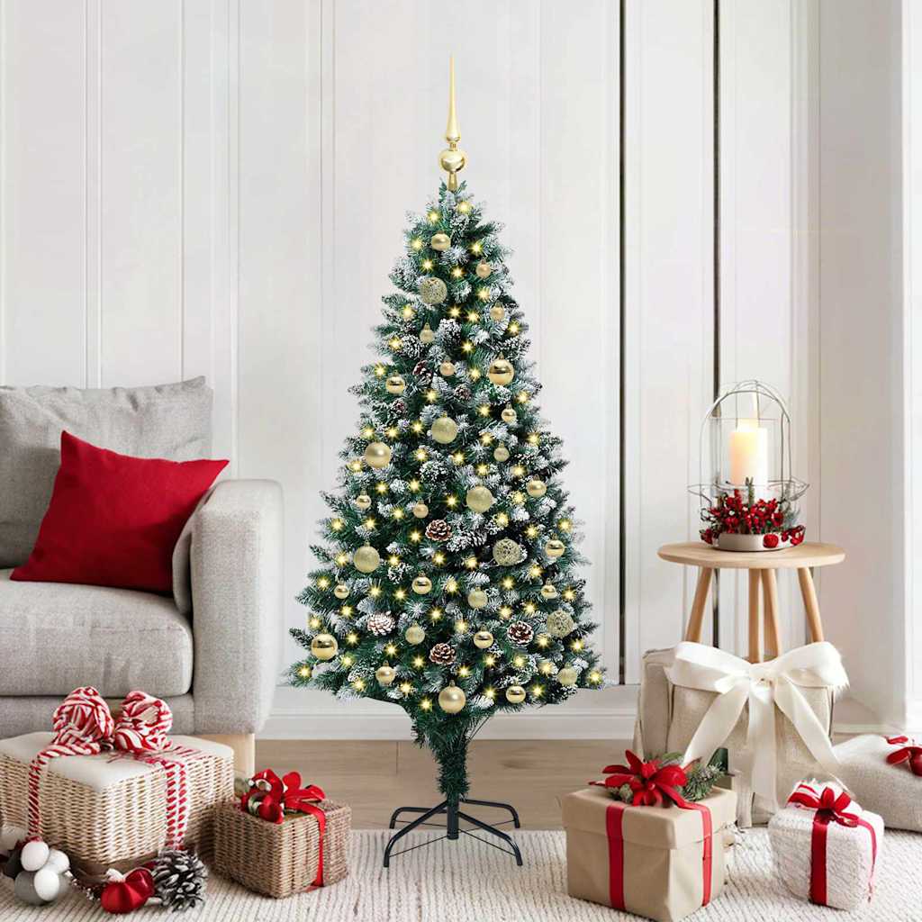 Albero di Natale artificiale con 150 LED Verde 150 cm